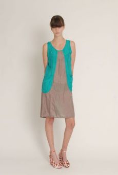 SS13 SILK HABOTAI BIG POCKET DRESS - Other Image